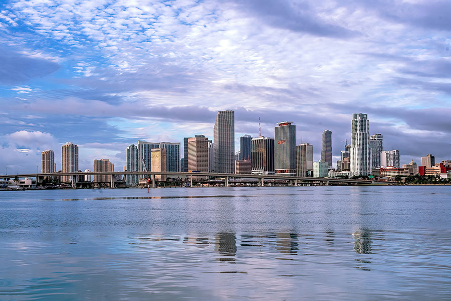 Miami skyline in the day